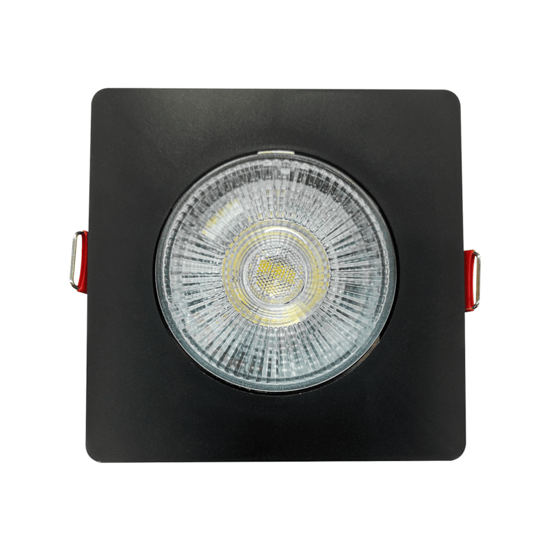 Spot LED Embutir 5W Quadrado Authentic 3000K Preto Avant
