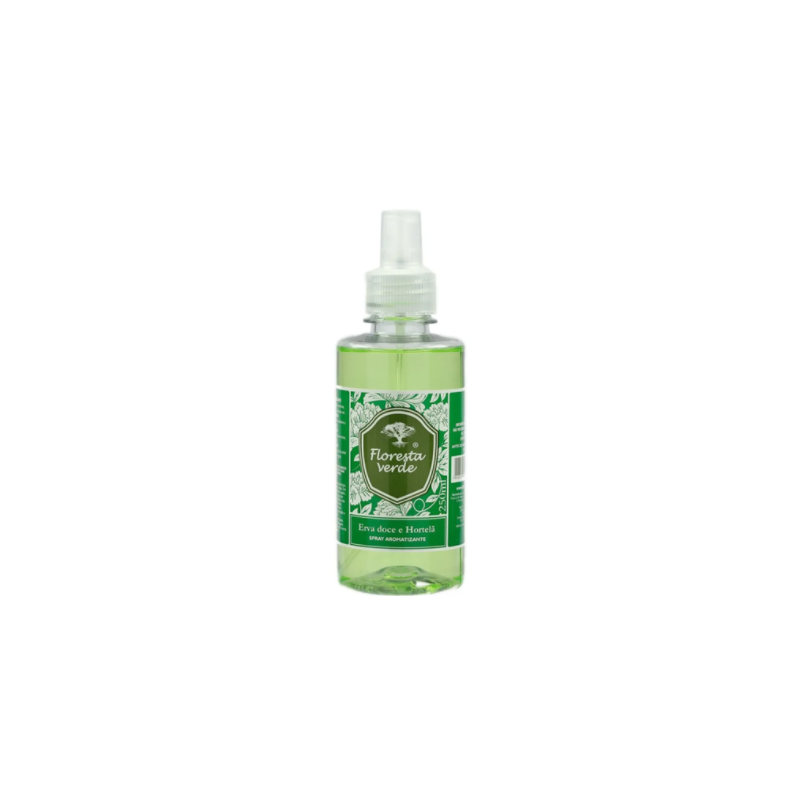 Spray Aromatizante Erva Doce e Hortelã 250ml Floresta Verde