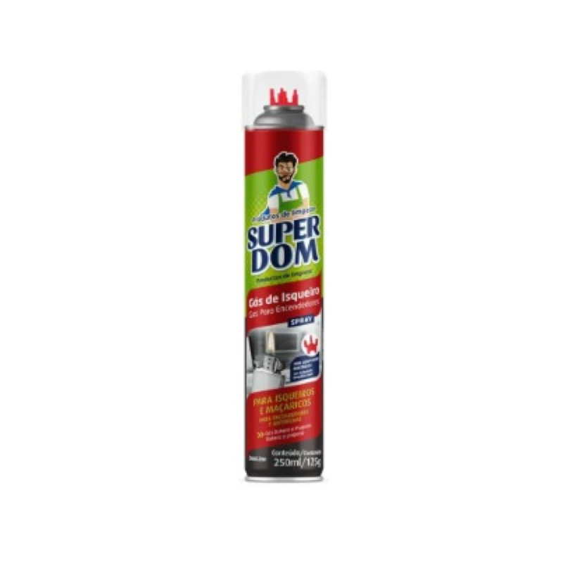 Spray Gás de Isqueiro 250ml Super Dom