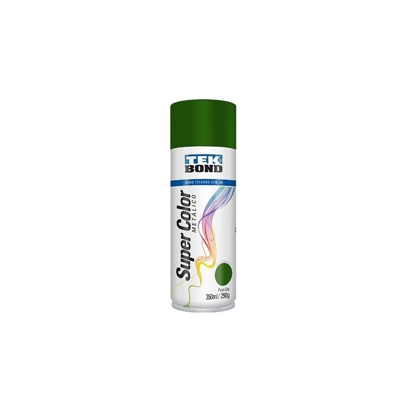 Spray Metálico Verde 350ml Tekbond