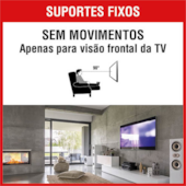 Suporte Fixo Universal Ultra Slim para TV de 10" a 100" Preto Brasforma
