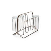 Suporte para 6 Copos Piatina Corten Arthi Suporte para 6 Copos Piatina Corten Arthi