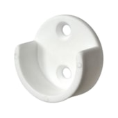 Suporte para Cabideiro tipo Meia Cana com Espátula Branco Bemfixa Suporte para Cabideiro tipo Meia Cana com Espátula Branco Bemfixa