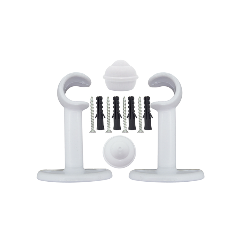 Suporte para Varão de Cortinas 19mm Branco Primafer