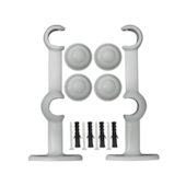 Suporte Pratiko Duplo 19/19mm 1 Par Branco Bella Arte