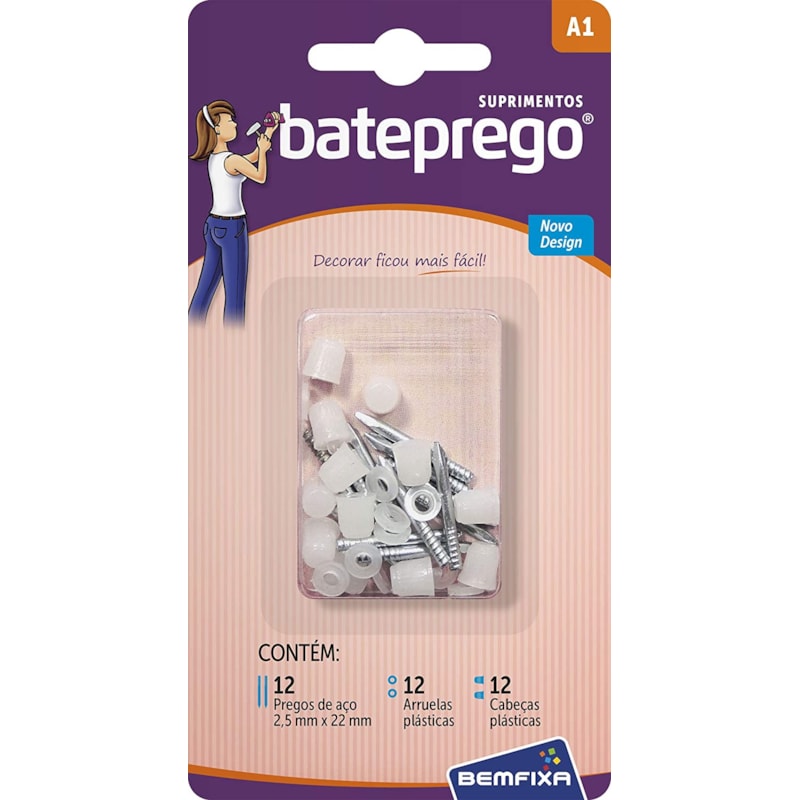 Suprimentos Bateprego A-1 2,4x22mm sem Cabeça Bemfixa