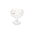 Taça de Sobremesa de Vidro Deli Diamond com Fio de Ouro 170ml Lyor