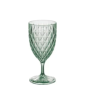Taça para Água Glamour 380ml Plástico Verde Plasútil