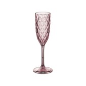 Taça para Champagne 200ml Glamour Rosa Plasútil