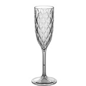 Taça para Champagne Glamour 200ml Plástico Incolor Plasútil