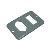 Tampa 1 Tomada + 1 Interruptor Top Condulete Cinza Tigre