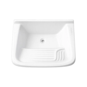 Tanque Simples Fibra 59x49cm Bianco Indimel