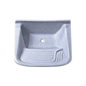Tanque Simples Fibra 59x49cm Cinza Claro Indimel