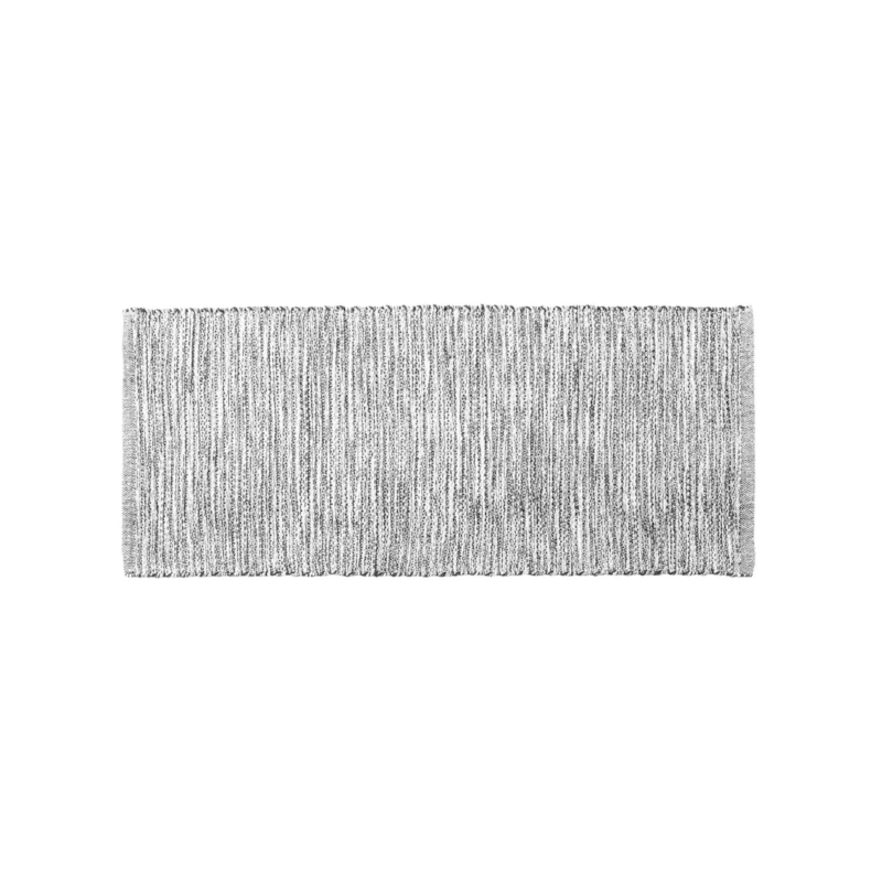 Tapete Jacquard Eco Cru e Preto 50x120cm Kapazi