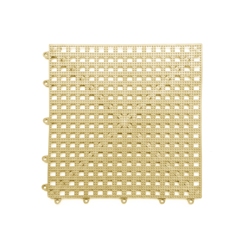 Tapete Modular Acquakap 30x30 6 Peças Bege Kapazi
