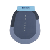 Tapete para Banheiro Super Absorvente Antiderrapante 60x40cm Cinza Azulado Casa Ok