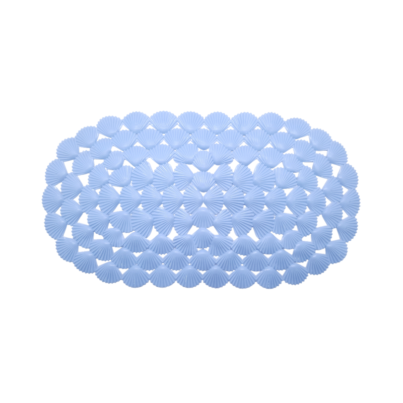 Tapete para Box em PVC Azul 37x66cm Casa Ok