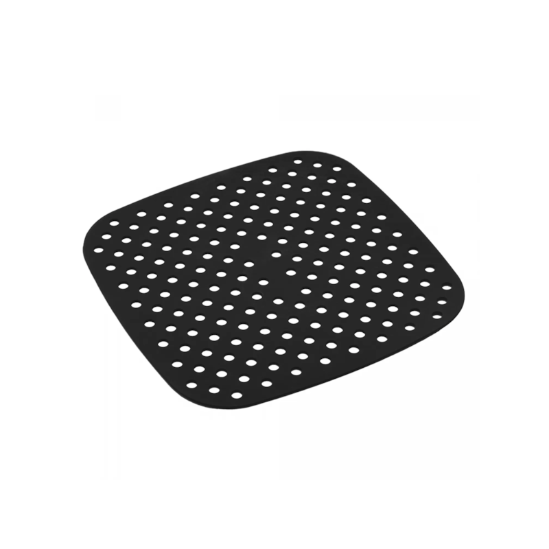 Tapete Silicone Air Fryer Quadrada Preta 18,5cm Lyor