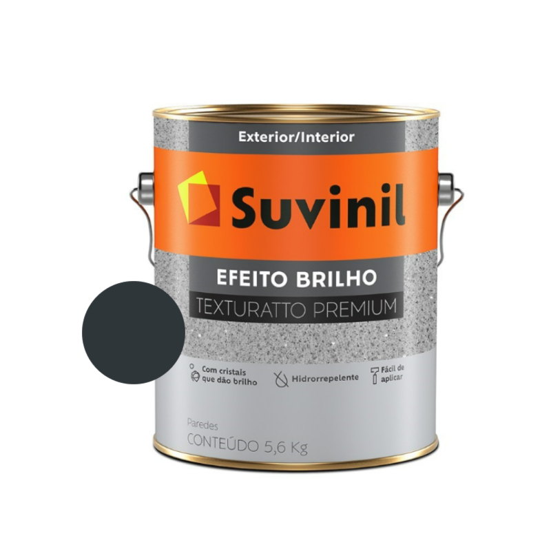 Textura Efeito Brilho Preto 5,6Kg Suvinil