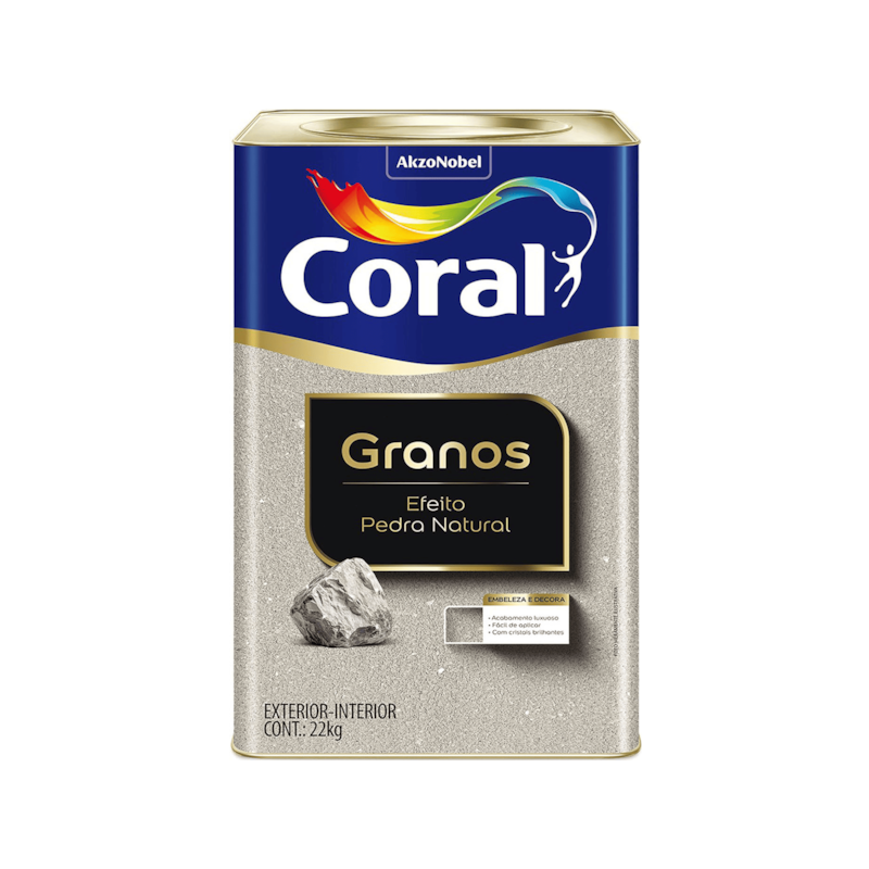 Textura Efeito Granos Pedra Natural Fina 22Kg Coral