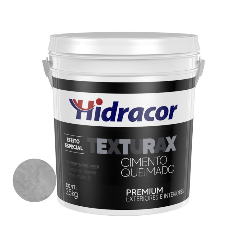 Texturax Cimento Queimado Cinza Claro 25Kg Hidracor