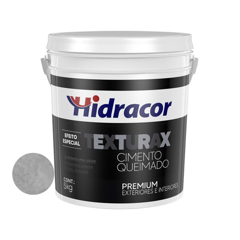Texturax Cimento Queimado Cinza Claro 5Kg Hidracor