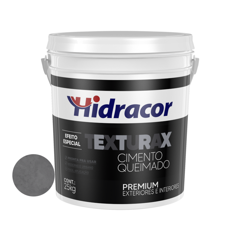 Texturax Cimento Queimado Cinza Escuro 25Kg Hidracor