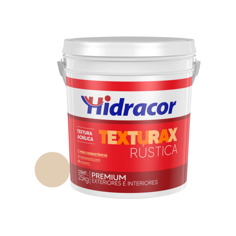 Texturax Rústica Areia 25KG Hidracor