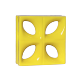 Tijolo Vazado Cobogó Folha Amarelo Cerâmica 25x25x8cm Cerâmica Martins Tijolo Vazado Cobogó Folha Amarelo Cerâmica 25x25x8cm Cerâmica Martins