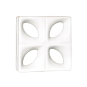 Tijolo Vazado Cobogó Folha Branco 25x25x8cm Cerâmica Martins Tijolo Vazado Cobogó Folha Branco 25x25x8cm Cerâmica Martins