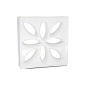 Tijolo Vazado Cobogó Lótus Branco 25x25x8cm Cerâmica Martins Tijolo Vazado Cobogó Lótus Branco 25x25x8cm Cerâmica Martins
