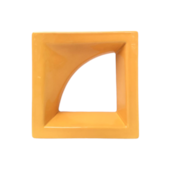 Tijolo Vazado Cobogó Meia Lua Amarelo Girassol 20x20x8cm Cerâmica Martins Tijolo Vazado Cobogó Meia Lua Amarelo Girassol 20x20x8cm Cerâmica Martins