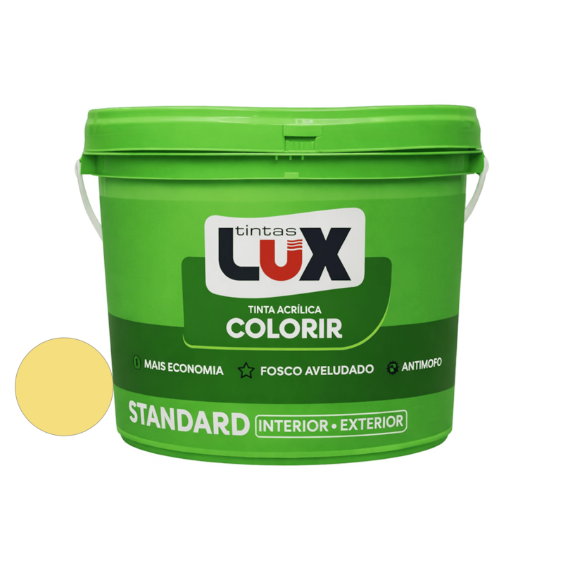 Tinta Acrílica Colorir Amarelo Canário 3L Lux