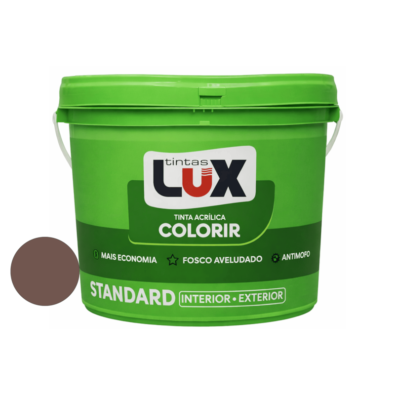 Tinta Acrílica Colorir Fosco Chocolate 3L Lux