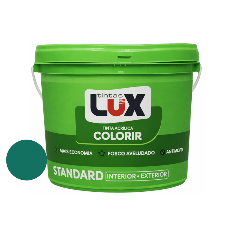 Tinta Acrílica Colorir Fosco Verde Folha 3L Lux