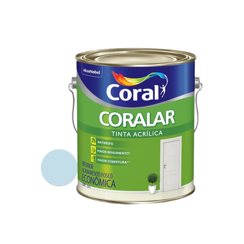  Tinta Acrílica Coralar Azul Praia 3,6L Coral