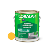 Tinta Acrílica Coralar Fosco Amarelo Frevo 3,6L Coral