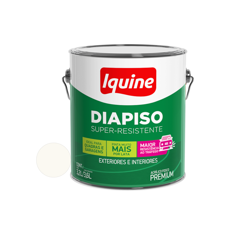 Tinta Acrílica Diapiso Fosco Branco Neve 3,6L Iquine