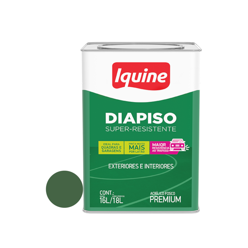 Tinta Acrílica Diapiso Fosco Verde Folha 18L Iquine