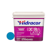 Tinta Acrílica Extralatex Fosco Azul Turquesa 3,6L Hidracor Tinta Acrílica Extralatex Fosco Azul Turquesa 3,6L Hidracor
