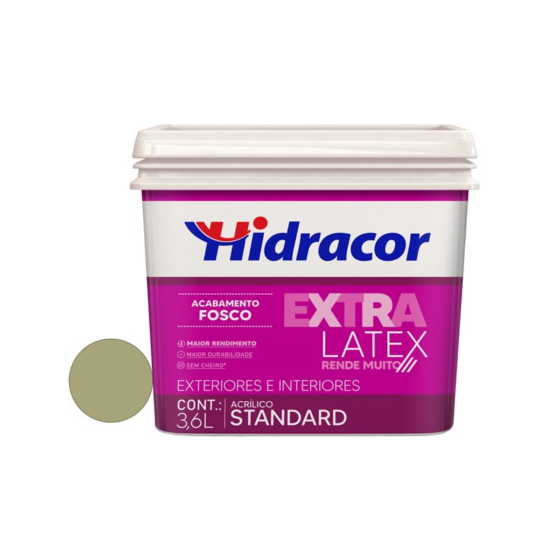 Tinta Acrílica Extralatex Fosco Verde Kiwi 3,6L Hidracor