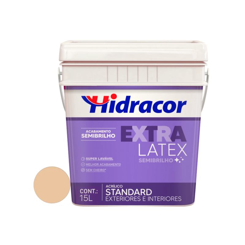 Tinta Acrílica Extralatex Semibrilho Pêssego 15L Hidracor