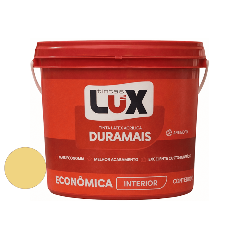 Tinta Acrílica Fosca Duramais Amarelo Caju 3,0L Tintas Lux