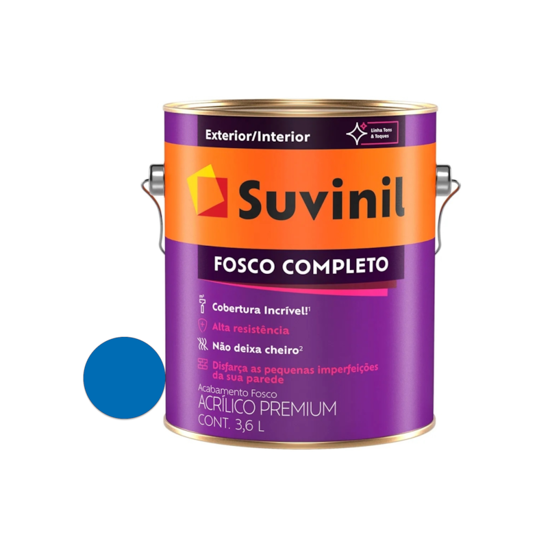 Tinta Acrílica Fosco Completo Safira 3,6L Suvinil