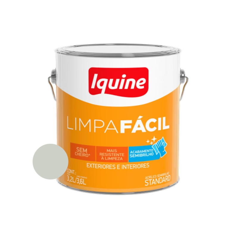 Tinta Acrílica Limpa Fácil Bracno Gelo 3,6L Iquine