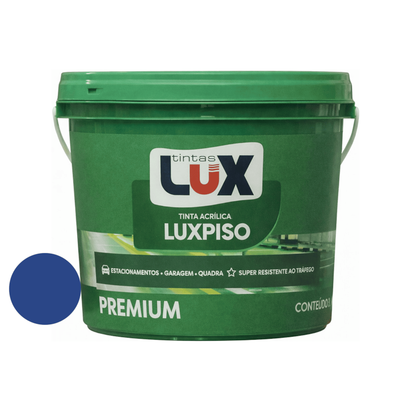 Tinta Acrílica LuxPiso Fosco Azul 3L Lux
