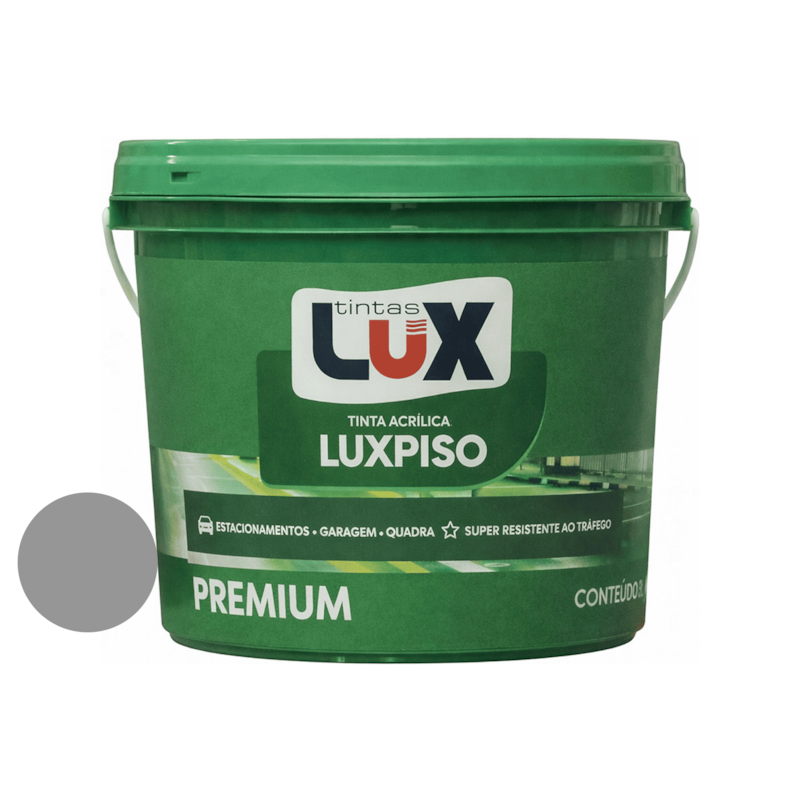 Tinta Acrílica LuxPiso Fosco Cinza 3L Lux