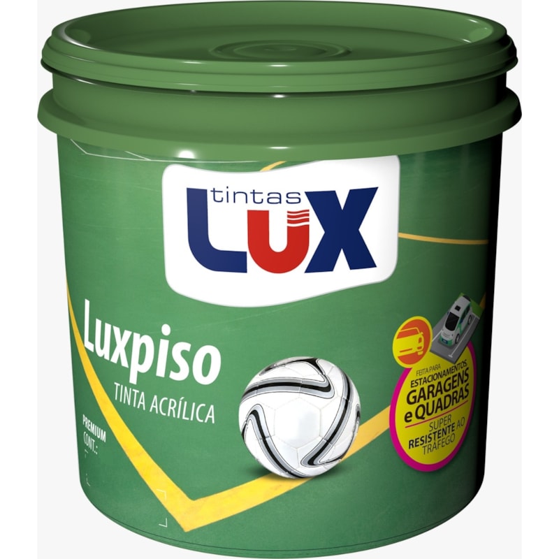 Tinta Acrílica Luxpiso Fosco Vermelho 15L Tintas Lux