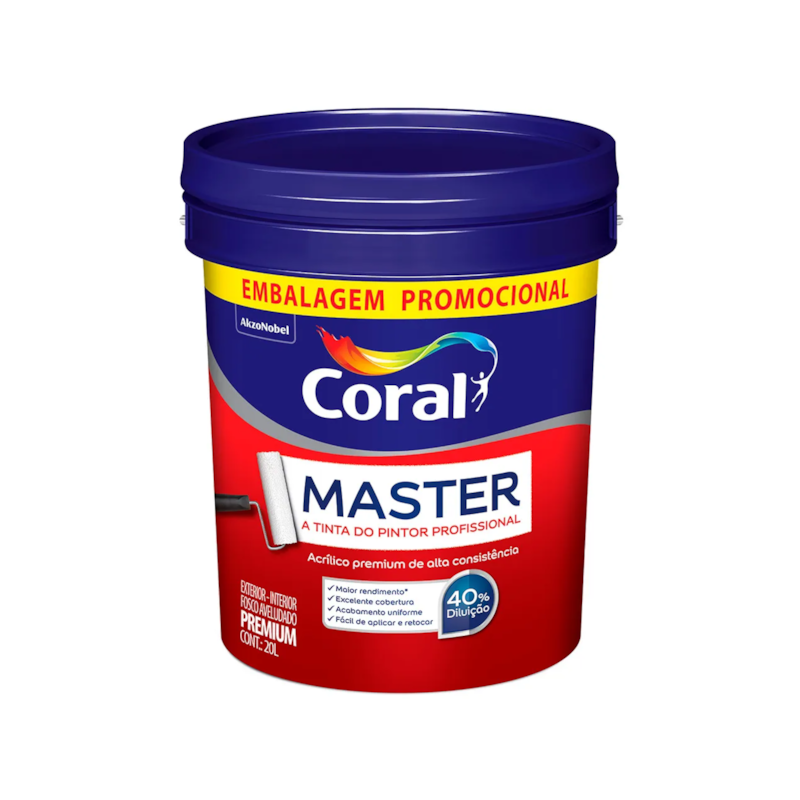 Tinta Acrílica Master Branco 20L Coral