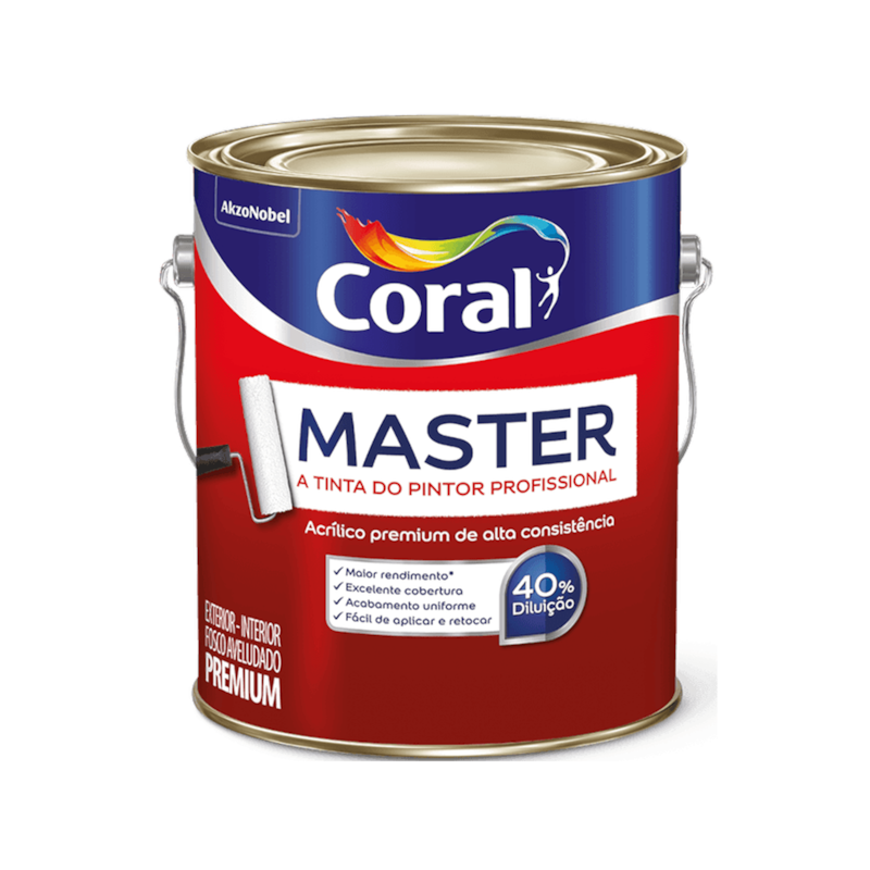 Tinta Acrílica Master Branco 3,6L Coral